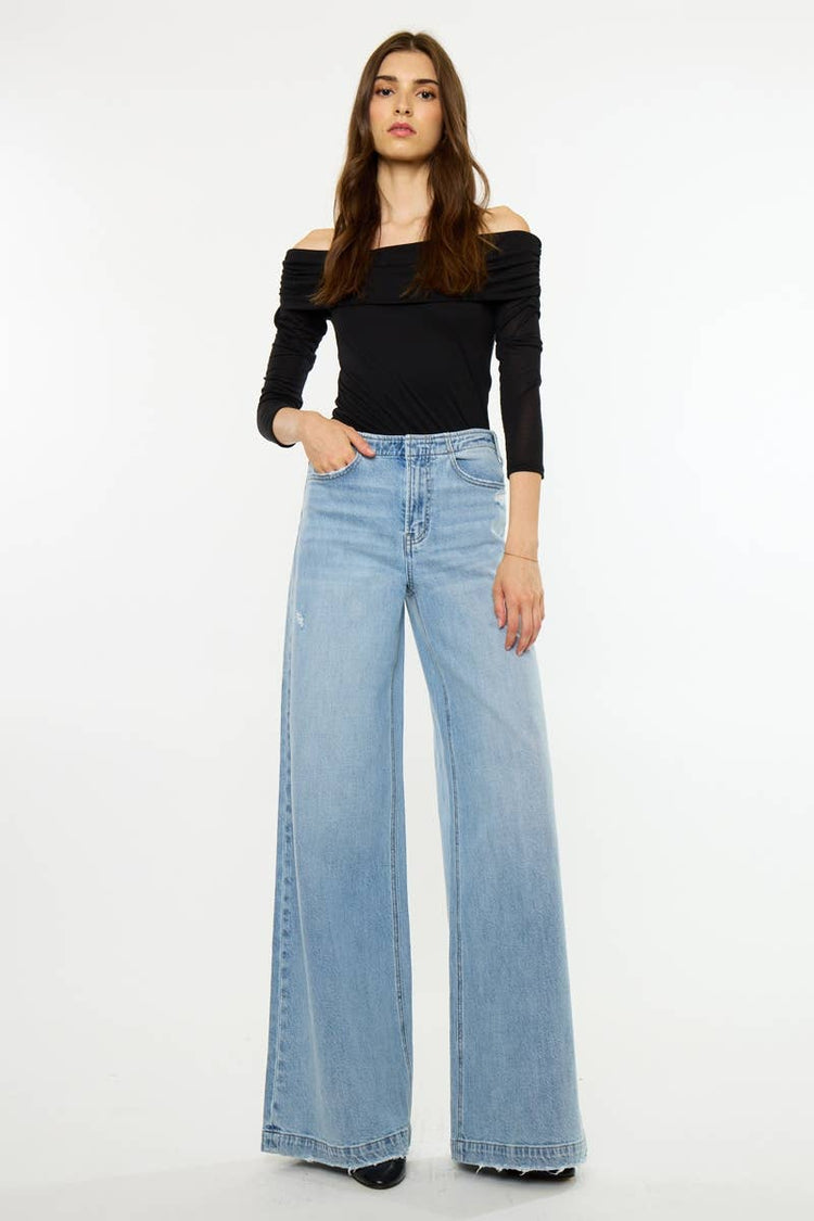 (PRE-ORDER) HIGH RISE SUPER WIDE TROUSER MEDIUM LIGHT