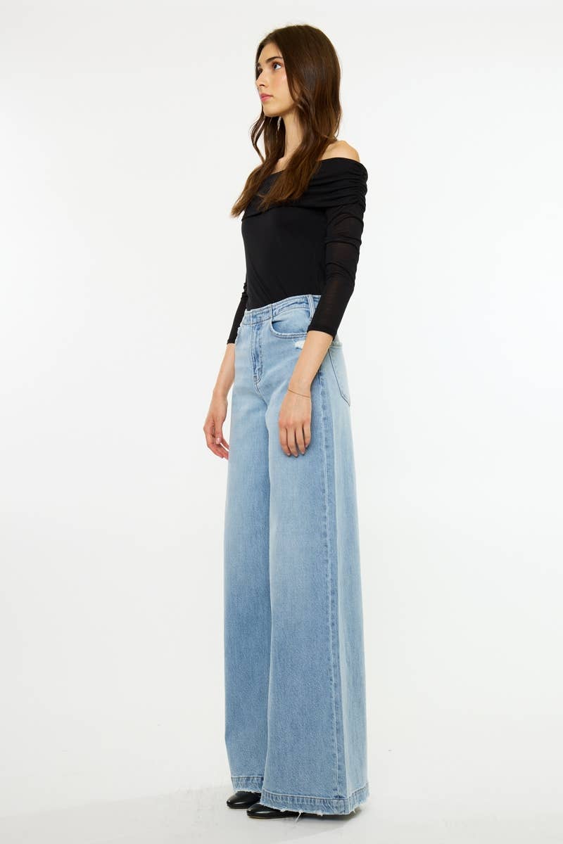 (PRE-ORDER) HIGH RISE SUPER WIDE TROUSER MEDIUM LIGHT