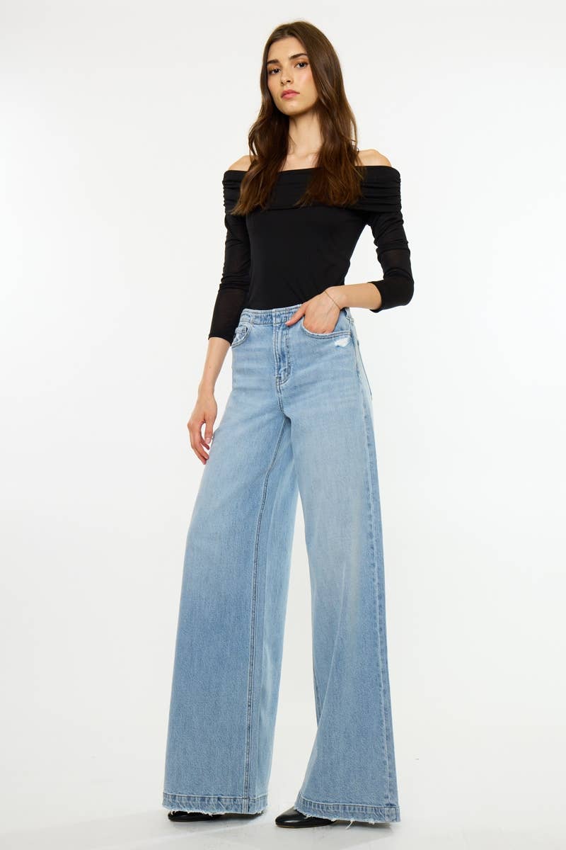 (PRE-ORDER) HIGH RISE SUPER WIDE TROUSER MEDIUM LIGHT